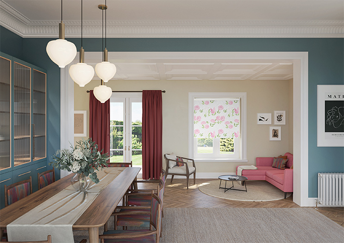 Hydrangea, Rosewood - Twist&Fit Roller Blind - Image 8